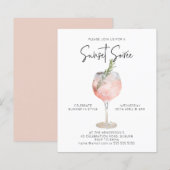 Budget Sunset Soiree Drinken Cocktail Invite (Voorkant / Achterkant)