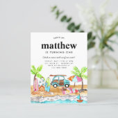 Budget Surf Up Board Beach Wave Surfen Verjaardag (Staand voorkant)