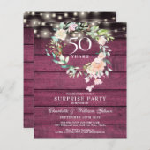 Budget Surprise Feest 50ste Verjaardag Rustiek (Voorkant / Achterkant)