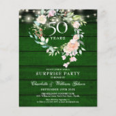 Budget Surprise Feest 50ste Verjaardag Rustiek (Voorkant)