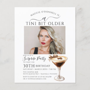 BUDGET SURPRISE PARTY Tini Bit Older Martini 30e