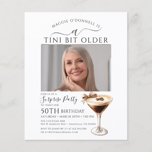 BUDGET SURPRISE PARTY Tini Bit Older Martini 50e (Voorkant)