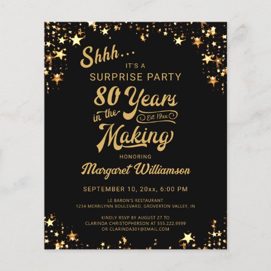 Budget Surprise Verjaardag 80 JAAR IN DE MAAK (Voorkant)