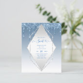 BUDGET SWEET16 Dripping Glitter Glamor Invit (Staand voorkant)