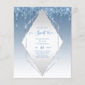 BUDGET SWEET16 Dripping Glitter Glamor Invit (Voorkant)