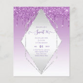 BUDGET SWEET16 Dripping Glitter Glamor Invit (Voorkant)