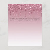 BUDGET SWEET16 Dripping Glitter Glamor Invit Flyer (Achterkant)