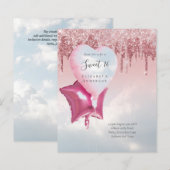 BUDGET Sweet16 Glitter Glamour Meisjesachtige Ball (Voorkant / Achterkant)