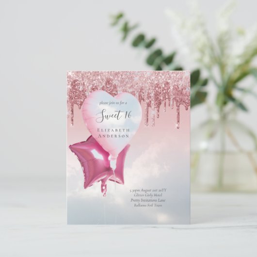 BUDGET Sweet16 Glitter Glamour Meisjesachtige Ball (Staand voorkant)