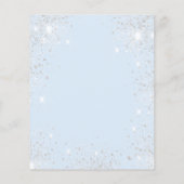 Budget Sweet 16 babyblauwe zilver glitter (Achterkant)