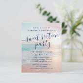 BUDGET Sweet 16 Beach Party Invitation (Staand voorkant)