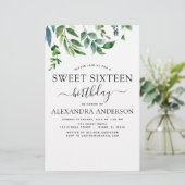 Budget Sweet 16 Birthday Botanical Greenery (Staand voorkant)