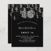 Budget Sweet 16 Black Silver leopard confetti (Voorkant / Achterkant)