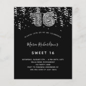 Budget Sweet 16 Black Silver leopard confetti (Voorkant)