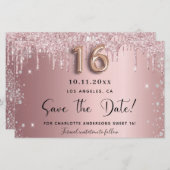 Budget Sweet 16 blush roze glitter behalve de datu (Voorkant / Achterkant)