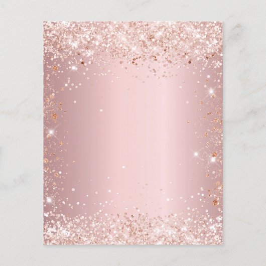 Budget Sweet 16 blush roze roze roos goud glitters (Achterkant)
