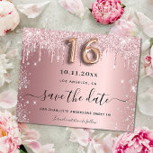 Budget Sweet 16 blush roze Silver behalve de datum