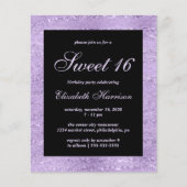 Budget Sweet 16 Elegant Paars Birthday Party (Voorkant)