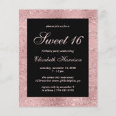 Budget Sweet 16 Elegant Roos Gold Birthday Party (Voorkant)