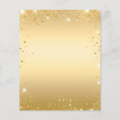 Budget Sweet 16 gouden rode glitter jurk uitnodigi (Achterkant)