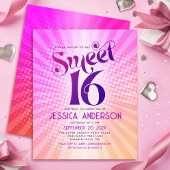 Budget Sweet 16 Groovy Roze Sinaasappel Gradient I