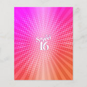 Budget Sweet 16 Groovy Roze Sinaasappel Gradient I (Achterkant)