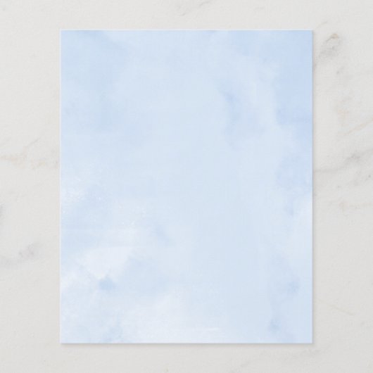 Budget Sweet 16 Invitation Silver Dusty Blue Gown (Achterkant)