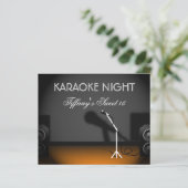 Budget Sweet 16 karaoke night party Invitation (Staand voorkant)