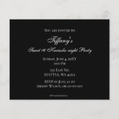 Budget Sweet 16 karaoke night party Invitation (Achterkant)