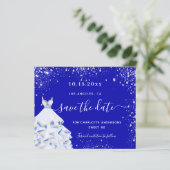 Budget Sweet 16 koninklijke blauwe jurk behalve da (Staand voorkant)