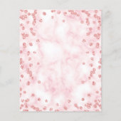 Budget Sweet 16 Marble Glitter Roos Gold Floral Flyer (Achterkant)