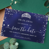 Budget Sweet 16 marineblauw zilverglitter save dat