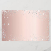 Budget Sweet 16 masquerade roos gold save the date (Achterkant)