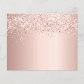 Budget Sweet 16 masquerade roos gold save the date (Achterkant)