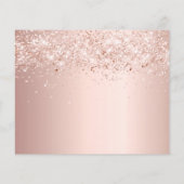 Budget Sweet 16 masquerade roze goud save the date (Achterkant)