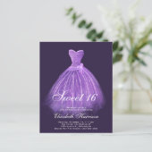 Budget Sweet 16 Paarse Gown Birthday Party (Staand voorkant)