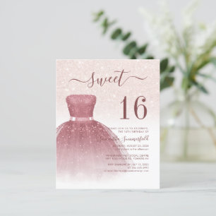 Budget Sweet 16 Roos Gold Glitter Drips Script