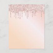 Budget Sweet 16 roos goud glitter florale geometri (Achterkant)