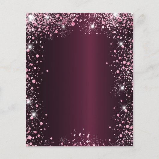 Budget Sweet 16 roze bruine glitter jurk floral (Achterkant)