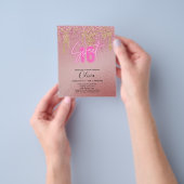 Budget Sweet 16 Roze Glitter Folie Girly Modern Fl Flyer (Hand)
