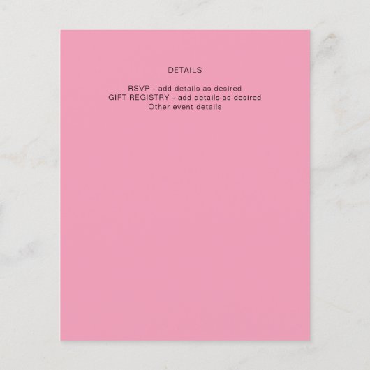 Budget Sweet 16 Roze Glitter Folie Meisjesachtig M Flyer (Achterkant)