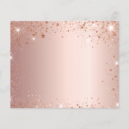 Budget sweet 16 roze gouden glitters save the date (Achterkant)