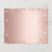 Budget Sweet 16 roze gouden jurk save the date (Achterkant)