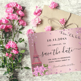 Budget Sweet 16 roze rood paris save the date