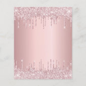 BUDGET Sweet 16 roze stoffige roos glitter verjaar (Achterkant)