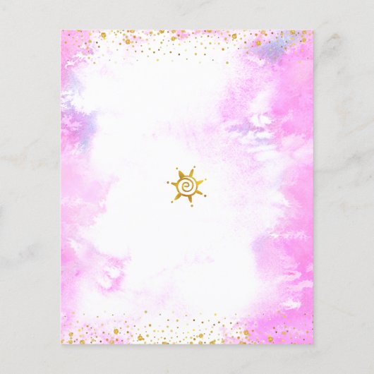 Budget Sweet 16 Roze Waterverf Gold Script Invite (Achterkant)