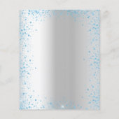Budget Sweet 16 Silver Blue Glitter-uitnodiging (Achterkant)