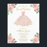 Budget Sweet 16 Uitnodiging Gold Pink Blush Gown<br><div class="desc">Fantastisch jurk, liefje zestien verjaardagsfeestjes. Eenvoudig aan te passen met uw details. Neem contact met me op via chat als je vragen hebt over het kunstwerk of je moet aanpassen. Controleer het collectie op meer items. OPMERKING: voor hulp bij bestellingen, verzendgegevens, productinformatie, enz., neemt u rechtstreeks contact op met Zazzle...</div>