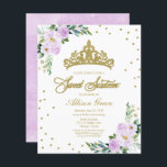 Budget Sweet 16 Uitnodiging Tiara Lavender Floral<br><div class="desc">Mooie tiara waterverf, 16e verjaardag uitnodiging. Eenvoudig aan te passen met uw details. Neem contact met me op via chat als je vragen hebt over het kunstwerk of je moet aanpassen. Controleer ook het collectie op meer items. OPMERKING: voor hulp bij bestellingen, verzendgegevens, productinformatie, enz., neemt u rechtstreeks contact op...</div>