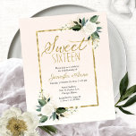 Budget Sweet 16 Uitnodiging White Blush Floral<br><div class="desc">Fijne, witte florale op blush, zoete zestien verjaardagsfeestuitnodigingen. Eenvoudig aan te passen met uw details. Neem contact met me op via chat als je vragen hebt over het kunstwerk of je moet aanpassen. Controleer het collectie op meer items. OPMERKING: voor hulp bij bestellingen, verzendgegevens, productinformatie, enz., neemt u rechtstreeks contact...</div>